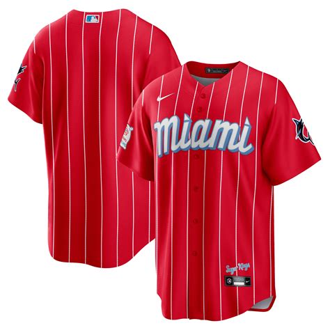 men's miami marlins nike red city connect replica team jersey|miami marlins jersey.